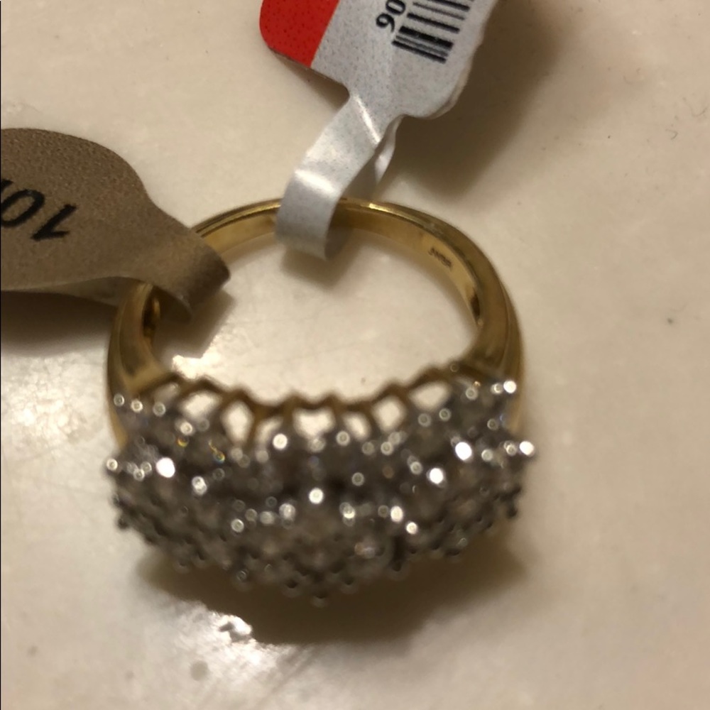 10 K Gold Ring 2 CTTV Diamand Ring New 6.5 - Picture 6 of 8